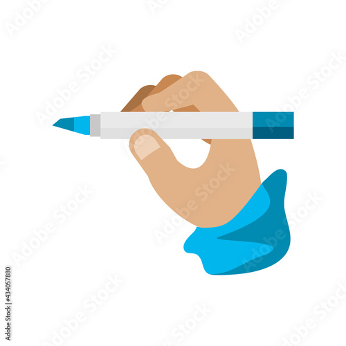hand with marker
