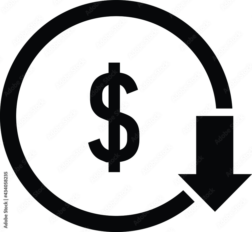 cost reduction icon symbol sign vector cost reduction icon symbol sign vector