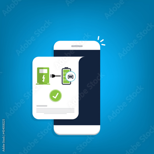 Free Download Electric car charging application on a mobile phone.	
 - GFXLoad