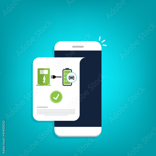 Free Download Electric car charging application on a mobile phone.	
 - GFXLoad
