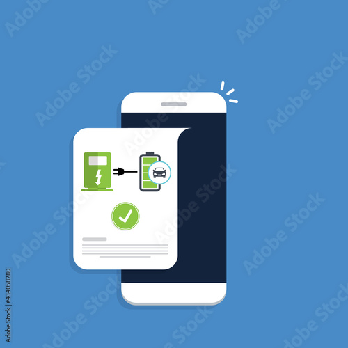 Free Download Electric car charging application on a mobile phone.	
 - GFXLoad