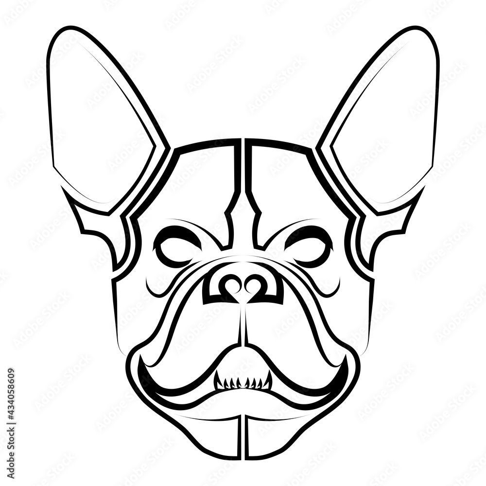 Black and white line art of french bulldog head Good use for symbol mascot icon avatar tattoo T Shirt design logo or any design you want Black and white line art of french bulldog head Good use for symbol mascot icon avatar tattoo T Shirt design logo or any design you want