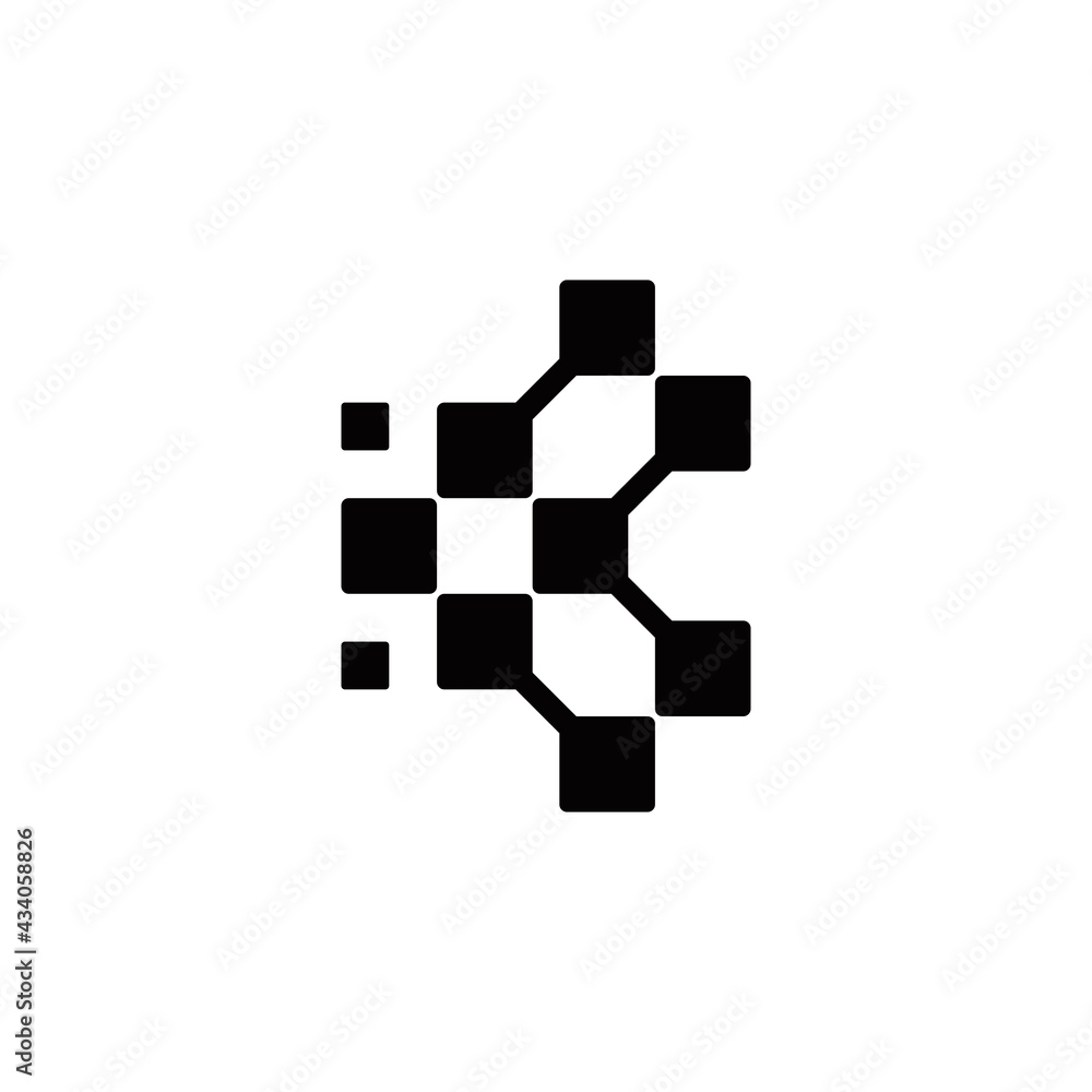 k initial technology logo design vector template k initial technology logo design vector template