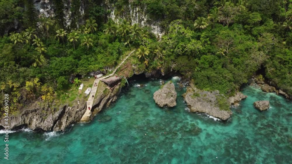 Aerial pullout away from Jokin's Cliffs and Bay in Lifou, New Caledonia. Aerial pullout away from Jokin's Cliffs and Bay in Lifou, New Caledonia.
