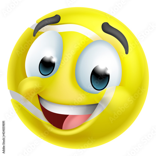 Tennis Ball Emoticon Face E...