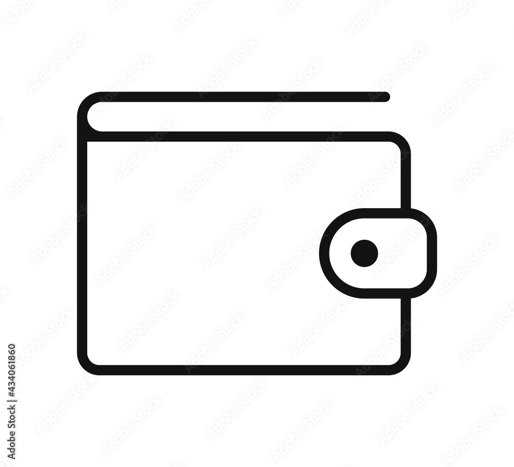 Wallet icon. Wallet Line sign. Vector illustration. Wallet icon. Wallet Line sign. Vector illustration.