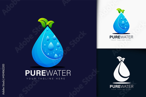 Pure water logo design
