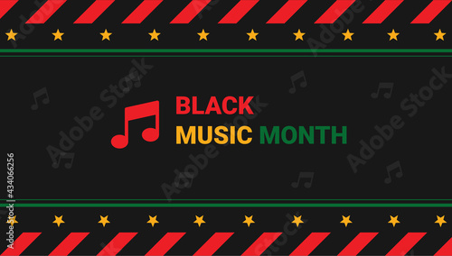 Black Music Month background. black history month background. African-American Music Appreciation Month. Celebrated annual in United States. Music concept. Poster, card, banner and background.