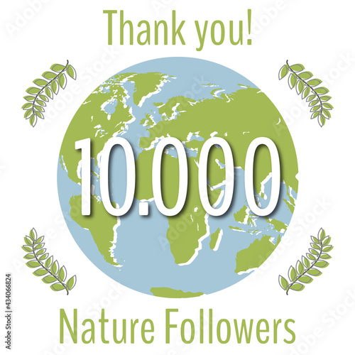 10k nature followers banner mit Erde für Naturfreunde, Digitale Nomaden, Selbstversorger, VAN Life, Influencer und Blogger