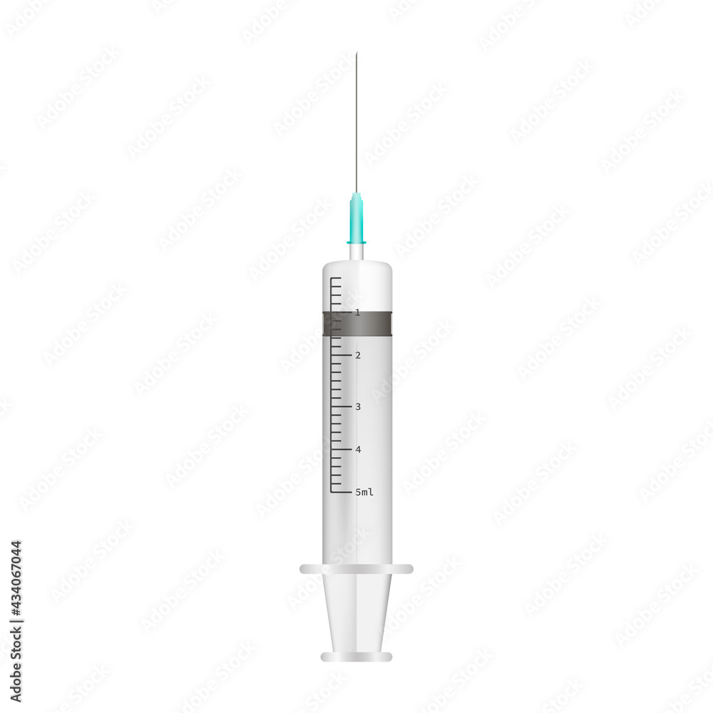 Medical syringe isolated.Vector illustration isolated on white background. Medical syringe isolated.Vector illustration isolated on white background.