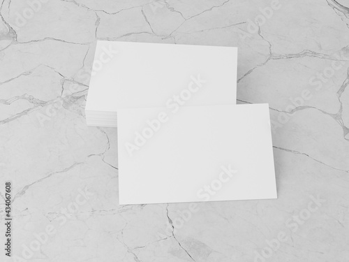 mockup of stacks of blank business cards packs