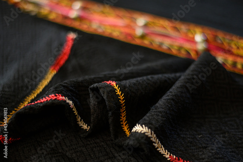 Traditional Thai Fabric Patterns Background.