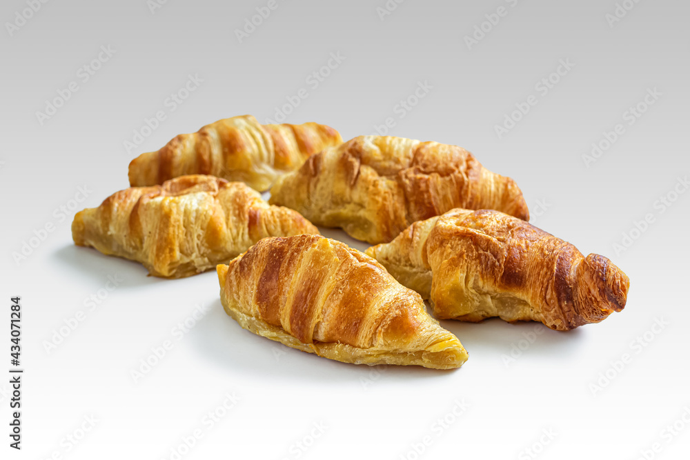 Fresh pastries - French mini croissants for breakfast