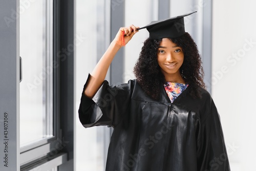 portrait of Beautiful African-American graduate