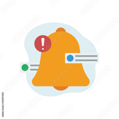 notifications, attention, alarm icon vector illustration
