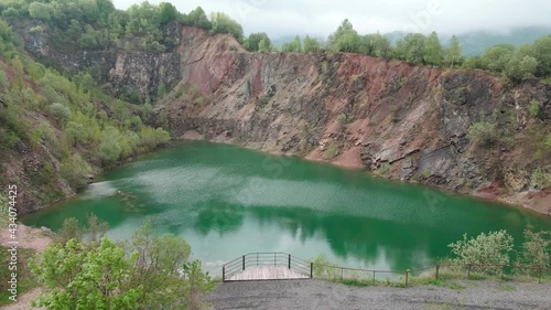 Aerial view of Lake Benatina in Slovakia photo