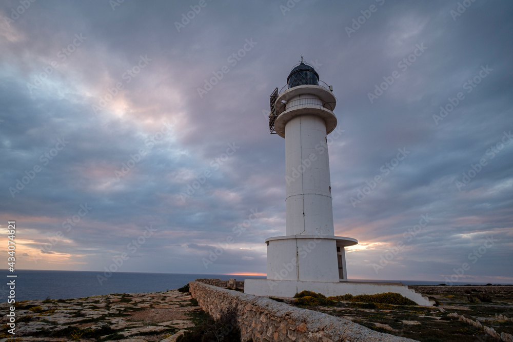 Cape Barberia Lighthouse, Formentera, Pitiusas Islands, Balearic Community, Spain
