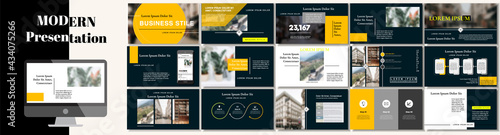 Set of business plan presentation template. Social media pack. Easy use in modern blog posts or Editable simple info banner, trendy book. For app, digital display style. Bright web flyer work. a4. ppt