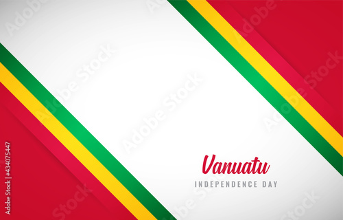 Creative grunge flag of Vanuatu country. Happy independence day of Vanuatu. Brush flag on shiny black background