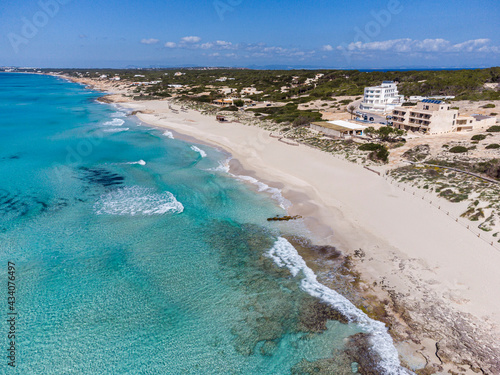 Foto Es Arenals, Migjorn beach, Formentera, Pitiusas Islands, Balearic Community, Spa