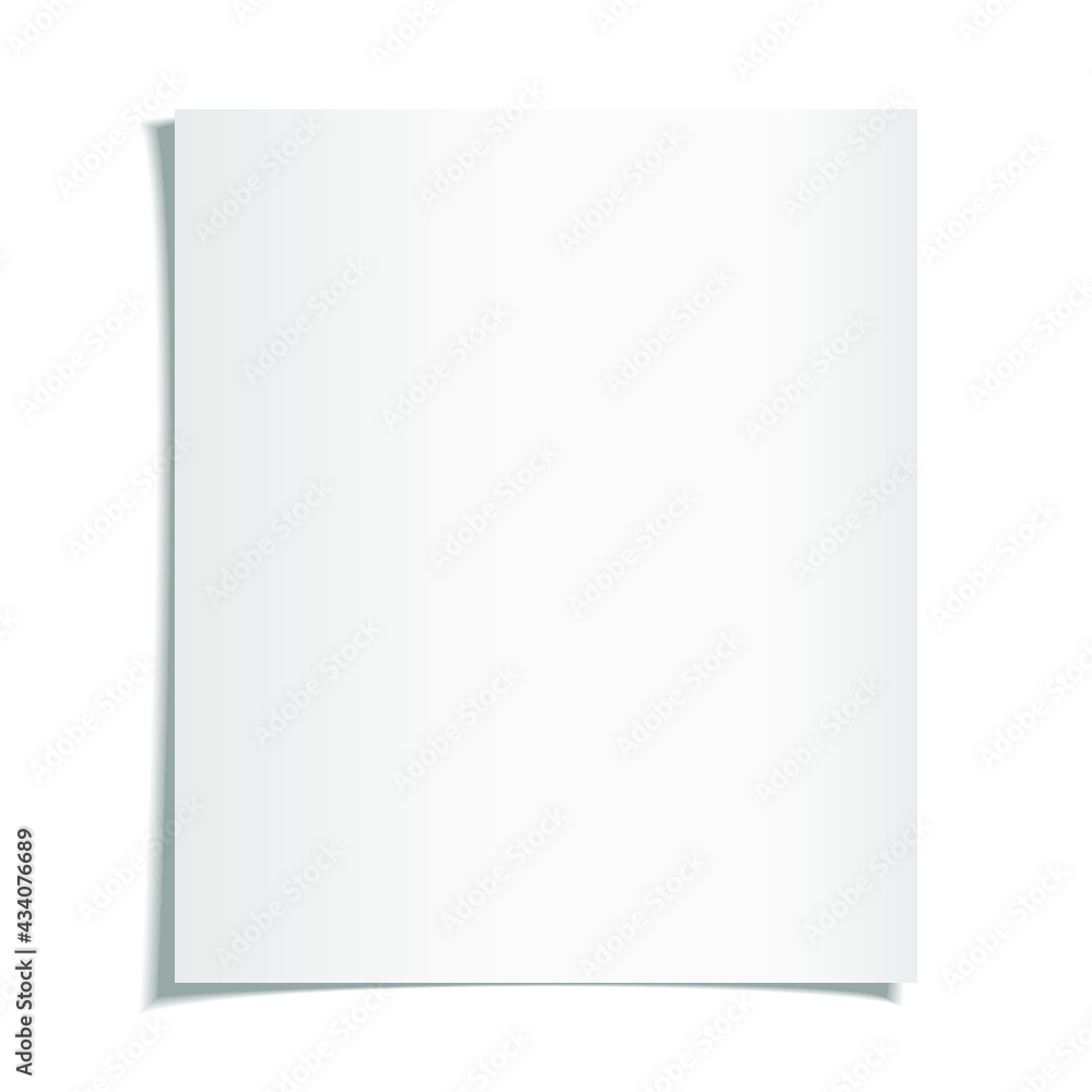 White paper isolated on a white background. 3d illustration White paper isolated on a white background. 3d illustration