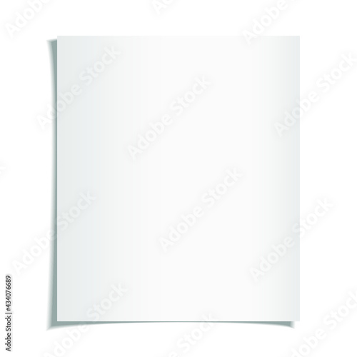 White paper isolated on a white background. 3d illustration