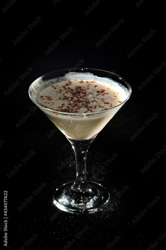 Alexander Cocktail on black background Alexander Cocktail on black background