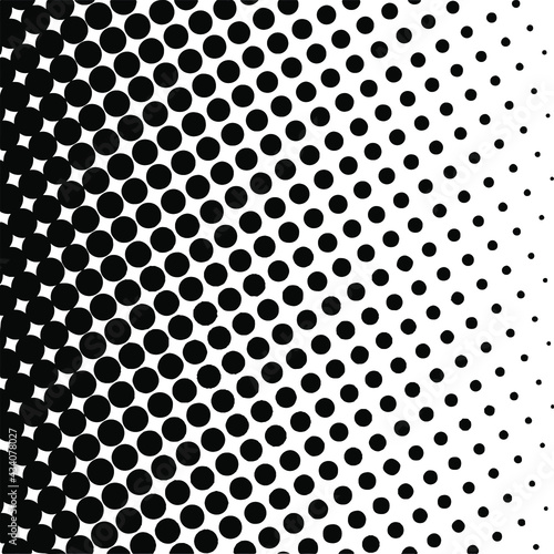 Black halftone background. Black polka dot. Halftone pattern. Modern Halftone Background, backdrop, texture, pattern. Vector illustration. Halftone Backdrop.