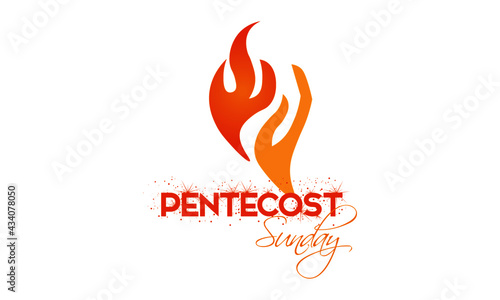 Pentecost Sunday Special Design for print or use as poster, card, flyer or T Shirt