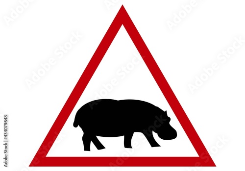 Peligro hipopótamos. Peligro animales salvajes