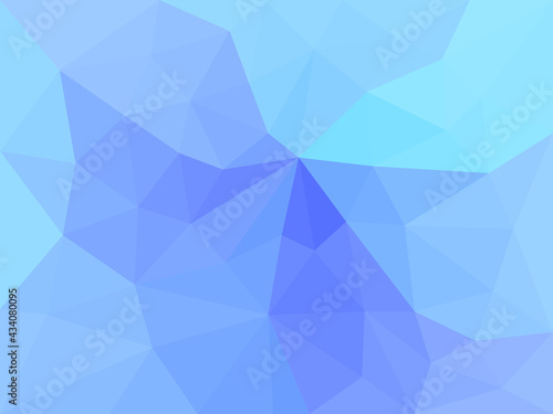 Deep ocean - beautiful blue marine abstract mosaic polygonal background