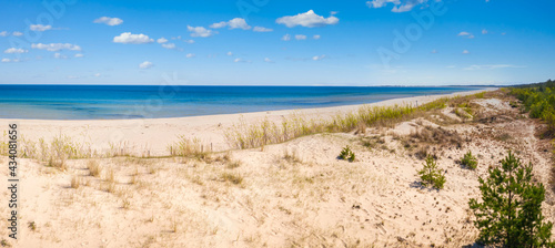 Beautiful scenery of Baltic Sea beach in Sobieszewo at summer   Poland