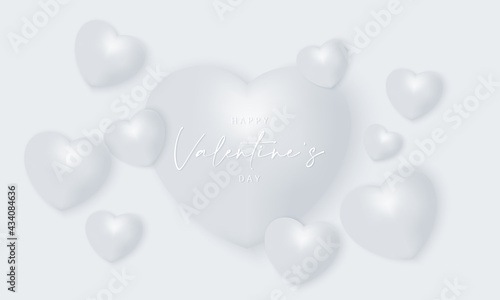 white heart shaped balloons