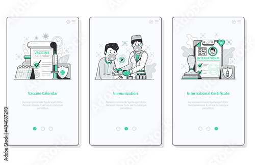 Global Immunity Vaccine Campaign UI Mobile Screens