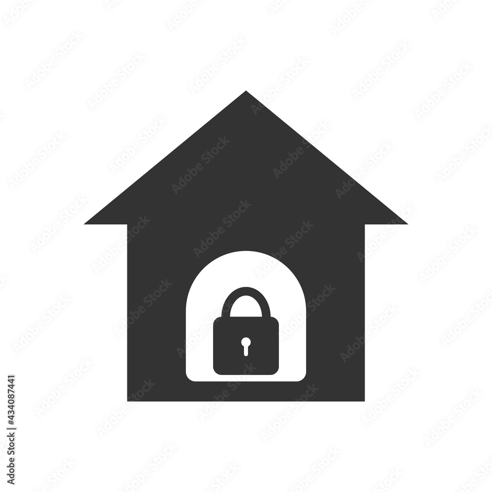Home icon isolated on white background. Lock symbol modern, simple, vector, icon for website design, mobile app, ui. Vector Illustration Home icon isolated on white background. Lock symbol modern, simple, vector, icon for website design, mobile app, ui. Vector Illustration