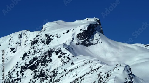 The Rocky Mountains Of South Chilcotin Mountains Provincial Park Near North Of Pemberton In British Columbia, Canada. - Aerial Shot photo