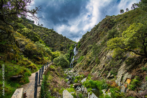 Landscape Of A Spectacular Waterfall  In The Middle Of Nature Called: El Chorrituelo De Ovejuela. Located In Las Hurdes, North Of Cáceres-Spain. Nature photo