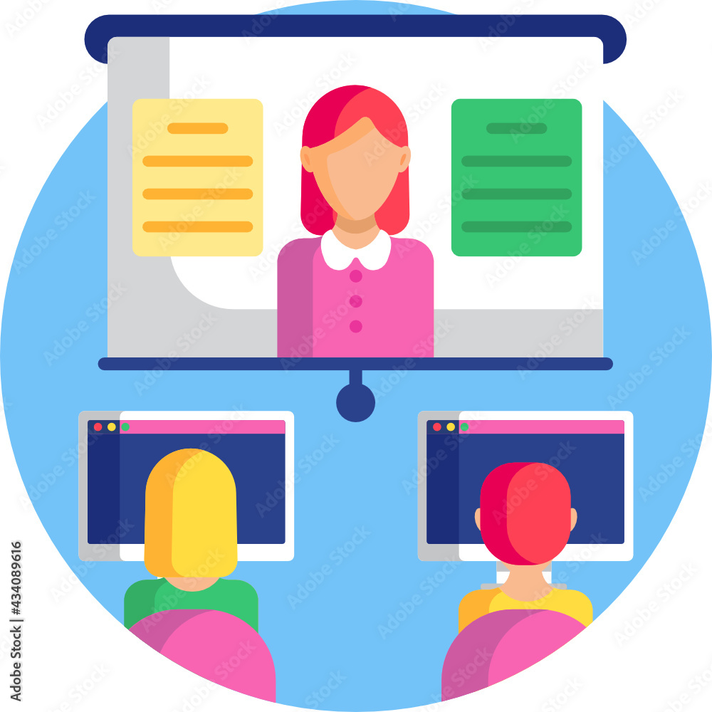 Online Education Icon. Vector Illustration Online Education Icon. Vector Illustration