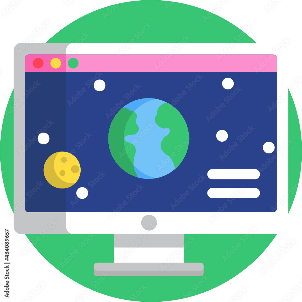Online Education Icon. Vector Illustration Online Education Icon. Vector Illustration