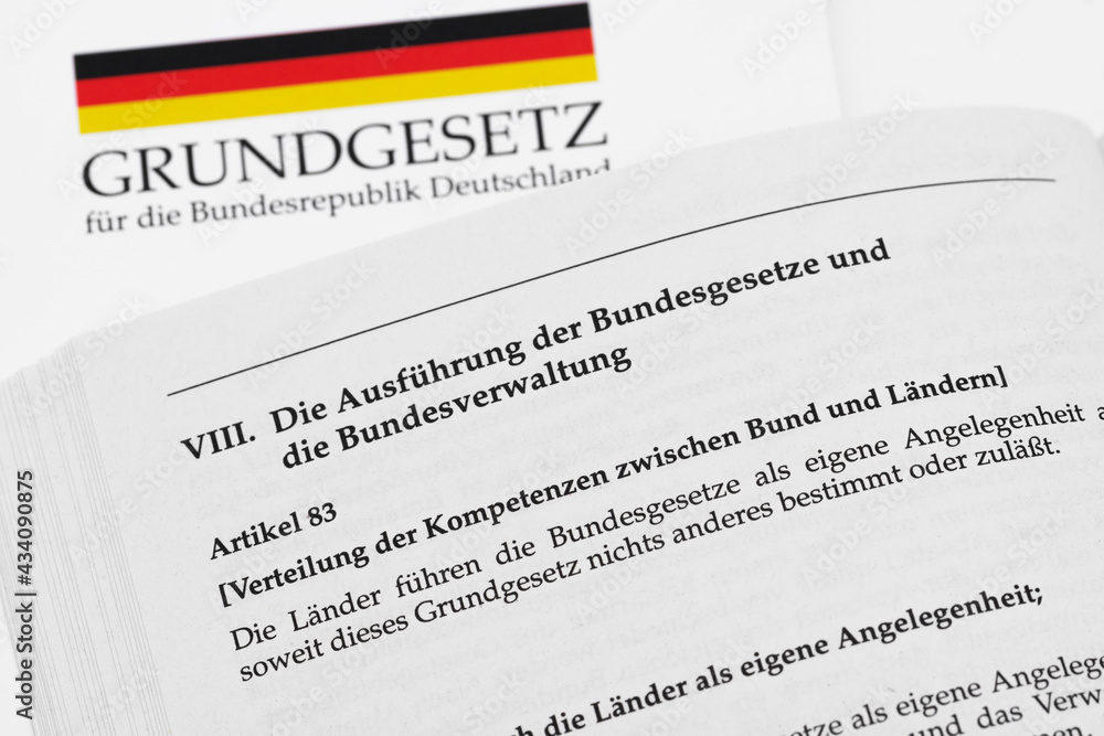 Obraz premium Verwaltungskompetenz Grundgesetz Artikel 83