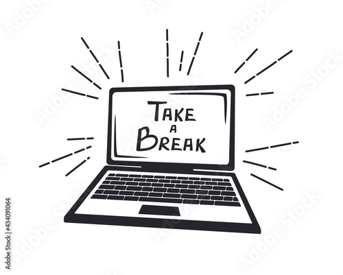 take a break motivational graphic for workoholics