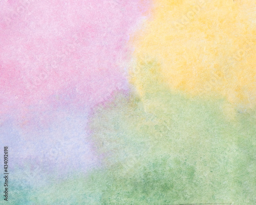 Bright beautiful multi-colored watercolor background of overflow of main colors of rainbow. Drawing of emotions or background for presentation, scarf T-shirt print. Gentle cheerful watercolor palette.