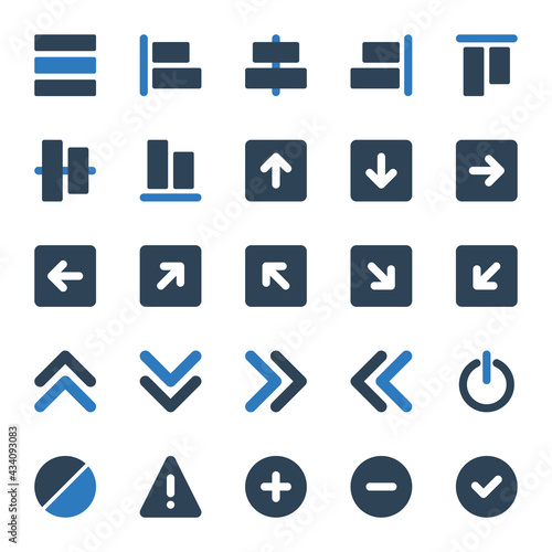 Two color icons for sign & symbol. © Graphic Mall