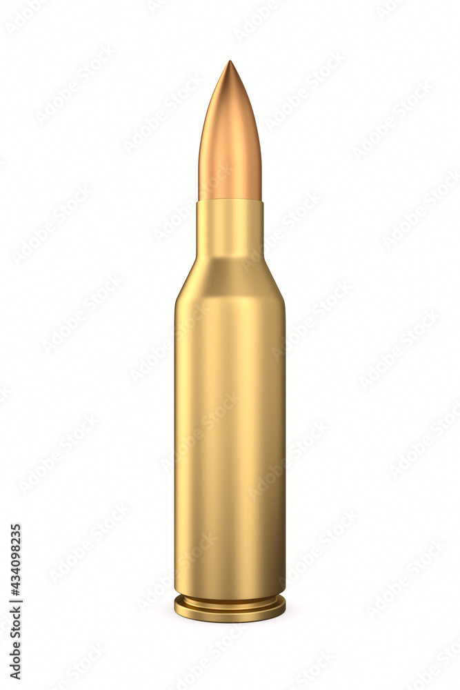 bullet on white background. Isolated 3D illustration bullet on white background. Isolated 3D illustration
