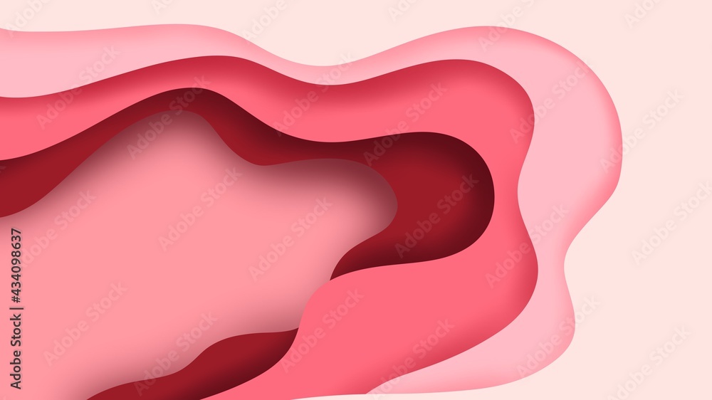 Abstract Pink and red Paper cut multi layers Background ,concept design or flowing liquid illustration for website template , illustration wallpaper Abstract Pink and red Paper cut multi layers Background ,concept design or flowing liquid illustration for website template , illustration wallpaper