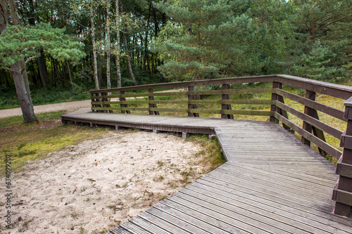 Słowiński Park Narodowy ścieżka podest barierki