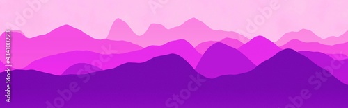 design hills at dawn digitally drawn texture or background illustration