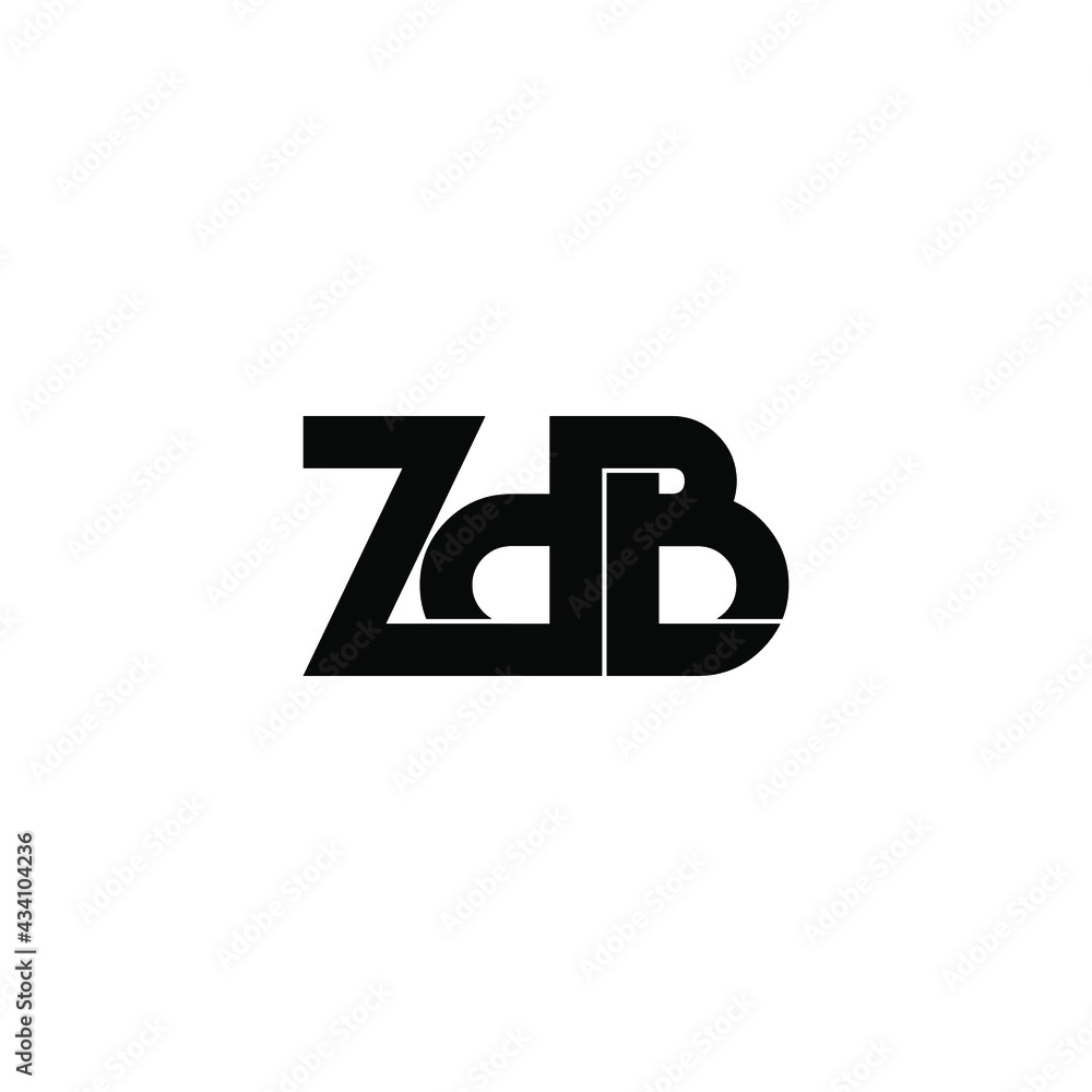 zdb letter original monogram logo design