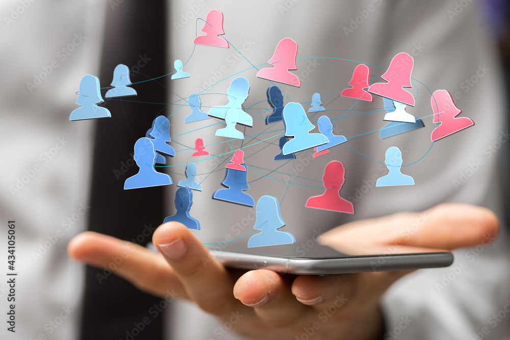 videoconference group of people talking in social network videoconference group of people talking in social network