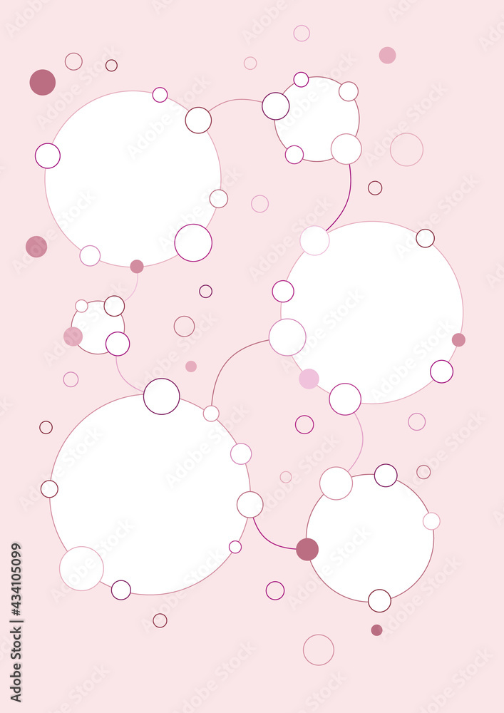 abstract background with connected circles abstract background with connected circles